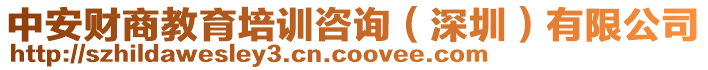 中安財(cái)商教育培訓(xùn)咨詢（深圳）有限公司