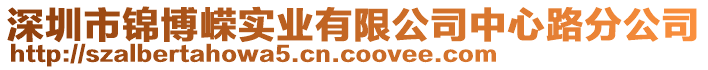 深圳市锦博嵘实业有限公司中心路分公司