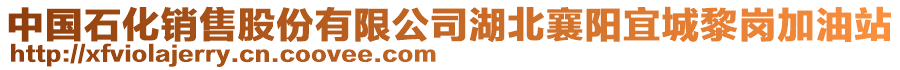 中國(guó)石化銷售股份有限公司湖北襄陽(yáng)宜城黎崗加油站