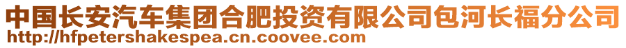 中國長安汽車集團(tuán)合肥投資有限公司包河長福分公司