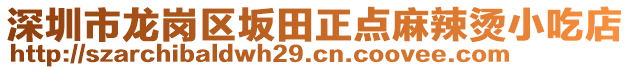 深圳市龍崗區(qū)坂田正點麻辣燙小吃店