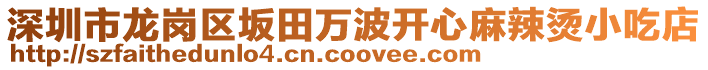 深圳市龍崗區(qū)坂田萬波開心麻辣燙小吃店