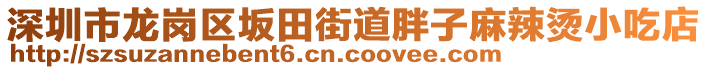 深圳市龍崗區(qū)坂田街道胖子麻辣燙小吃店