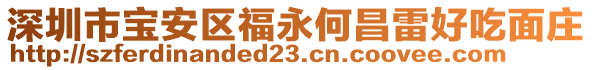 深圳市寶安區(qū)福永何昌雷好吃面莊