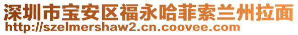 深圳市寶安區福永哈菲索蘭州拉面