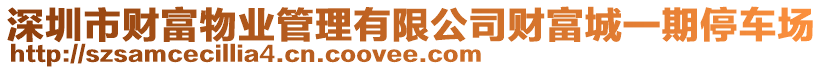 深圳市財(cái)富物業(yè)管理有限公司財(cái)富城一期停車場(chǎng)