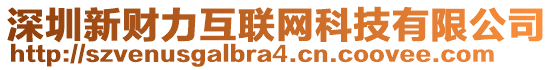 深圳新財(cái)力互聯(lián)網(wǎng)科技有限公司