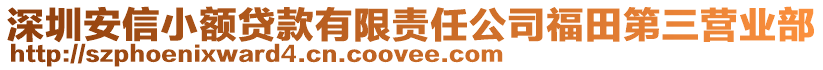 深圳安信小額貸款有限責(zé)任公司福田第三營(yíng)業(yè)部