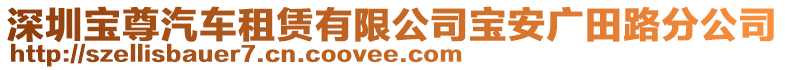 深圳寶尊汽車租賃有限公司寶安廣田路分公司