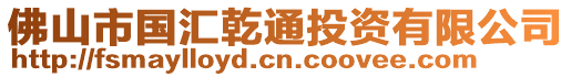 佛山市國(guó)匯乾通投資有限公司