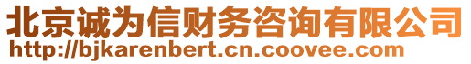 北京诚为信财务咨询有限公司