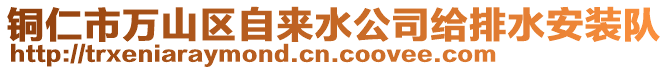 銅仁市萬山區(qū)自來水公司給排水安裝隊(duì)