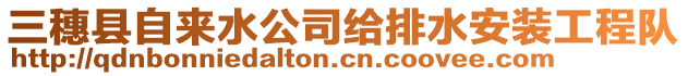 三穗縣自來水公司給排水安裝工程隊(duì)