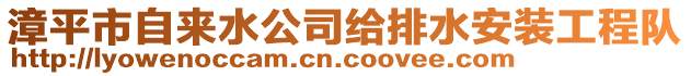 漳平市自來水公司給排水安裝工程隊