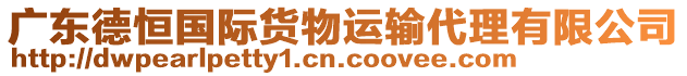 廣東德恒國(guó)際貨物運(yùn)輸代理有限公司