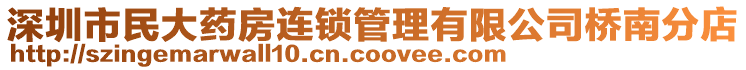 深圳市民大藥房連鎖管理有限公司橋南分店