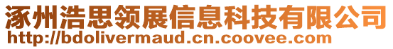 涿州浩思領(lǐng)展信息科技有限公司