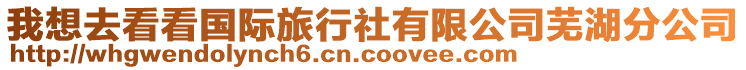 我想去看看國(guó)際旅行社有限公司蕪湖分公司