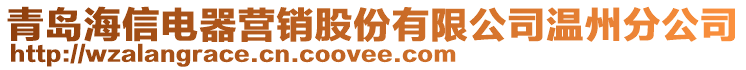 青島海信電器營銷股份有限公司溫州分公司