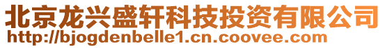 北京龍興盛軒科技投資有限公司