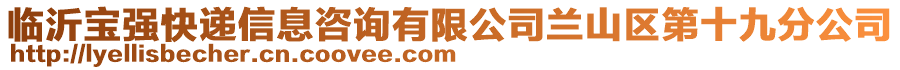 临沂宝强快递信息咨询有限公司兰山区第十九分公司