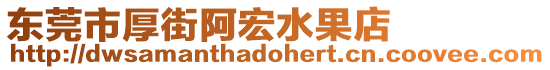 東莞市厚街阿宏水果店