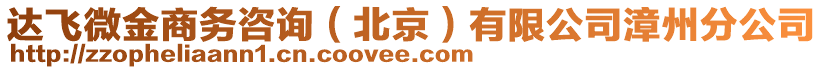 達(dá)飛微金商務(wù)咨詢（北京）有限公司漳州分公司