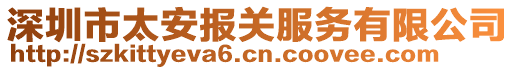 深圳市太安報(bào)關(guān)服務(wù)有限公司