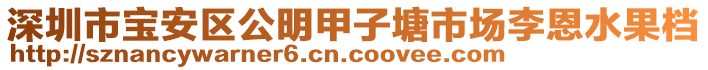 深圳市寶安區(qū)公明甲子塘市場李恩水果檔