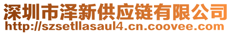 深圳市澤新供應(yīng)鏈有限公司