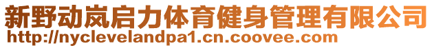 新野動嵐啟力體育健身管理有限公司