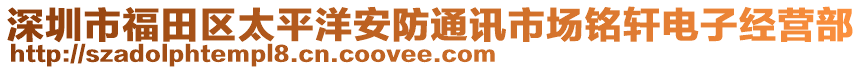 深圳市福田區(qū)太平洋安防通訊市場銘軒電子經(jīng)營部