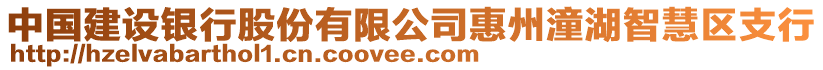 中國建設(shè)銀行股份有限公司惠州潼湖智慧區(qū)支行