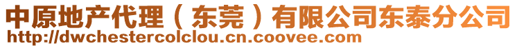 中原地產(chǎn)代理（東莞）有限公司東泰分公司