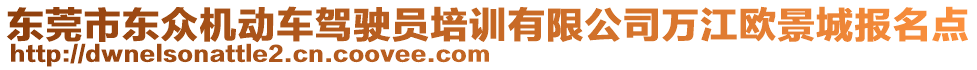 東莞市東眾機動車駕駛員培訓(xùn)有限公司萬江歐景城報名點