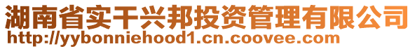 湖南省實干興邦投資管理有限公司