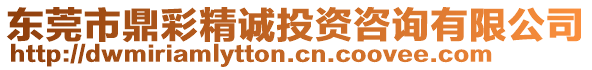 東莞市鼎彩精誠投資咨詢有限公司