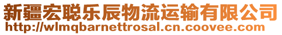 新疆宏聰樂辰物流運輸有限公司