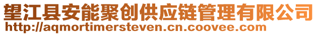 望江縣安能聚創(chuàng)供應(yīng)鏈管理有限公司