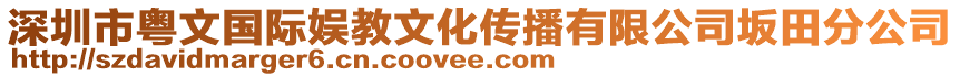 深圳市粵文國際娛教文化傳播有限公司坂田分公司