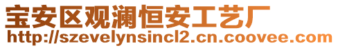 寶安區(qū)觀瀾恒安工藝廠