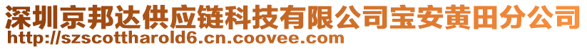 深圳京邦達供應(yīng)鏈科技有限公司寶安黃田分公司