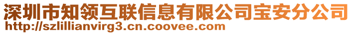 深圳市知領(lǐng)互聯(lián)信息有限公司寶安分公司