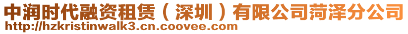 中润时代融资租赁（深圳）有限公司菏泽分公司