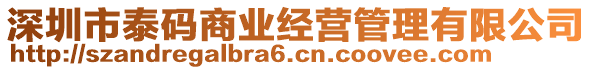 深圳市泰碼商業(yè)經(jīng)營管理有限公司