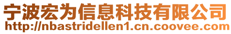 寧波宏為信息科技有限公司