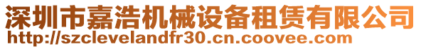 深圳市嘉浩機(jī)械設(shè)備租賃有限公司