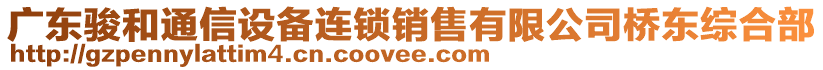 广东骏和通信设备连锁销售有限公司桥东综合部