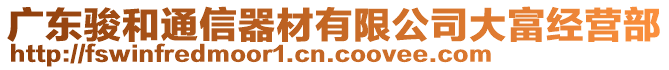 廣東駿和通信器材有限公司大富經(jīng)營部