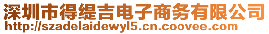 深圳市得緹吉電子商務有限公司